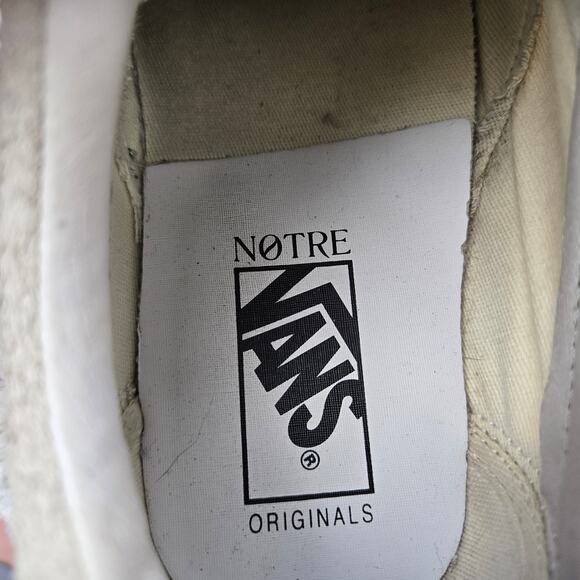 Vans x Notre OG Old Skool White Marshmallow Suede Canvas Daily Sneaker Mens 10.5 - Picture 14 of 15